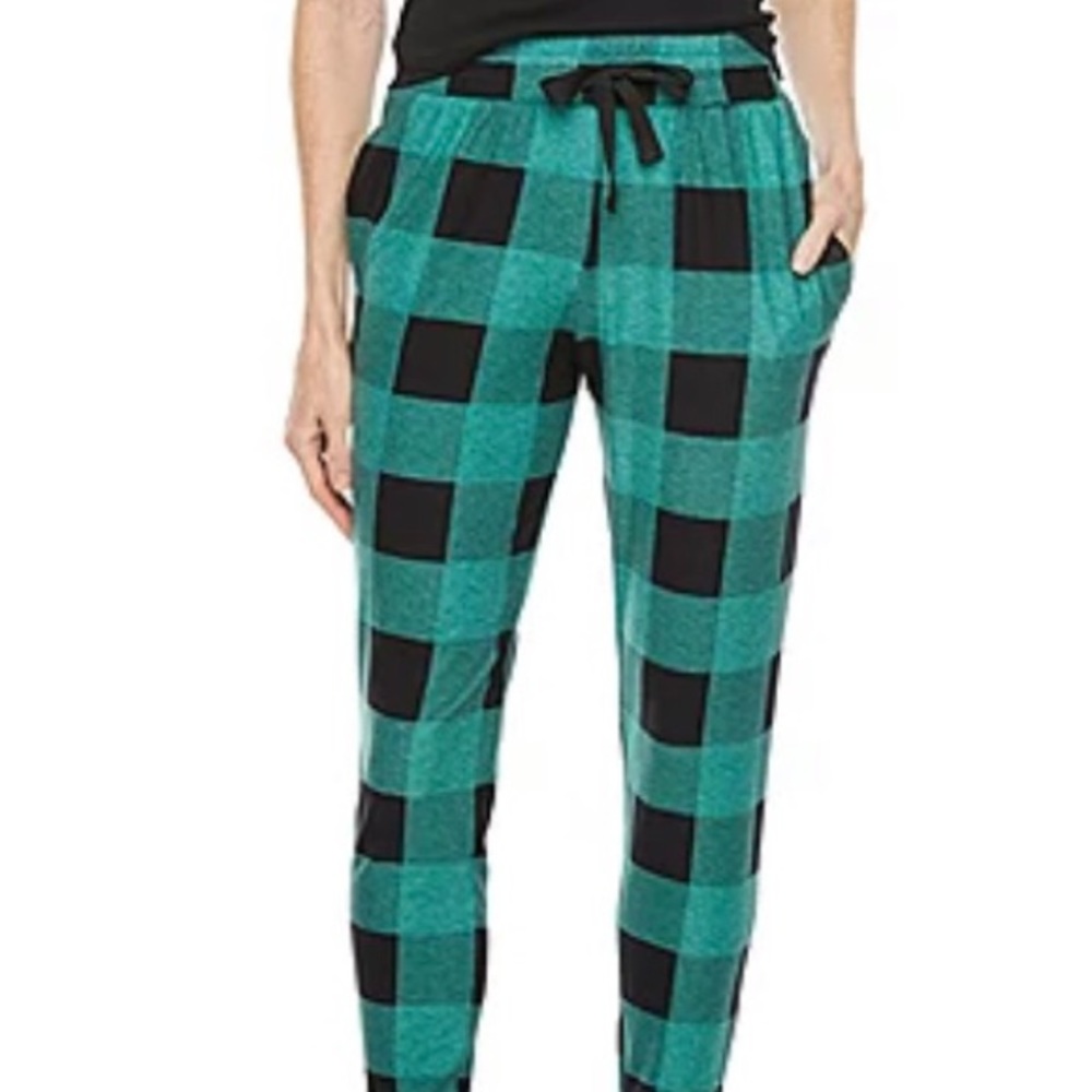 NWT Jaclyn Green Plaid PJ Bottoms XL